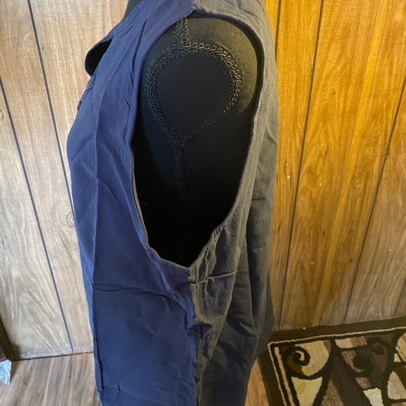 Misslook navy blue cotton tank top - Picture 2 of 3